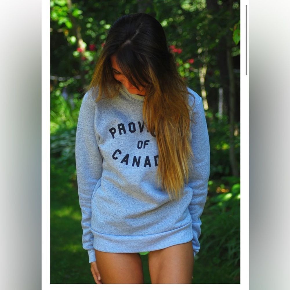 Gray 'Province of Canada' Crewneck Sweatshirt - Women oversize extra small